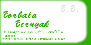 borbala bernyak business card